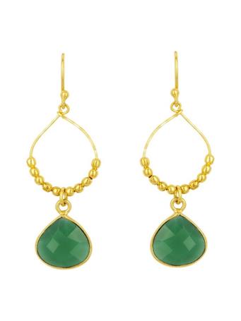 ASHIANA - Mini Gold Hoop Earrings GREEN