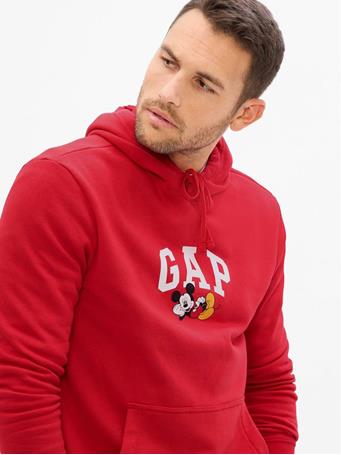 GAP - Adult Gap x Disney Logo Hoodie MODERN RED 2
