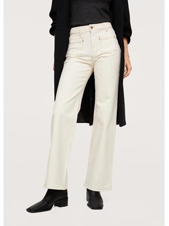 MANGO - Wide-leg Jeans With Pockets NATURAL WHITE