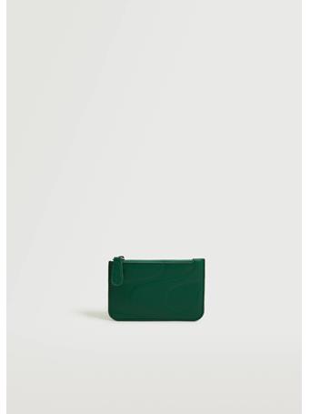 MANGO - Embossed Zipper Wallet MEDIUM GREEN