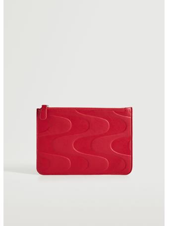MANGO - Cosmetics Bag With Embossed Design BRIGHT RED