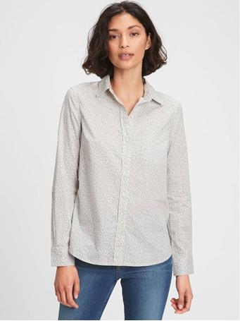 GAP - Print Button-Front Shirt GREY CHEETAH