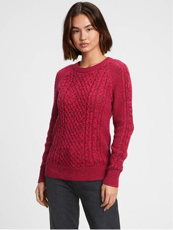 GAP - Cable Knit Sweater RED MARL
