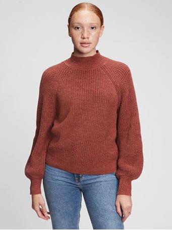GAP - Shaker Stitch Mockneck Sweater BURNT RUSSET 185