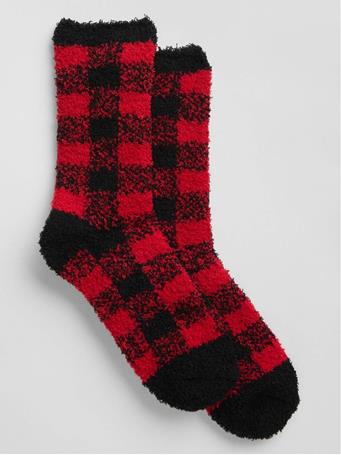 GAP - Cozy Socks BUFFALO CHECK RED