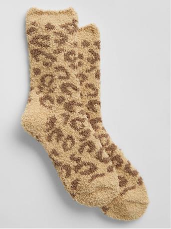 GAP - Cozy Socks BEIGE LEOPARD PRINT