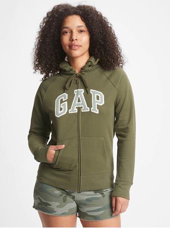 GAP - Logo Zip Sweatshirt NEW ARMY GREEN