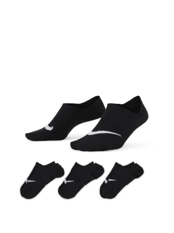 NIKE - Everyday Plus Lightweight Women's Training Footie Socks (3 Pairs) BLK