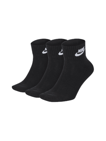 NIKE - Everyday Essential Ankle Socks (3 Pairs) BLACK