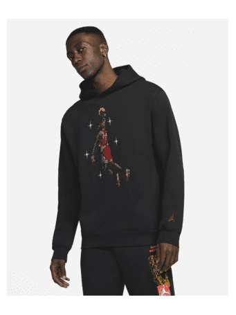 NIKE - Jordan Essentials Men's Graphic Fleece Hoodie BLACK