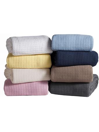 ELITE HOME PRODUCTS - Grand Hotel Cotton Blanket BLUE