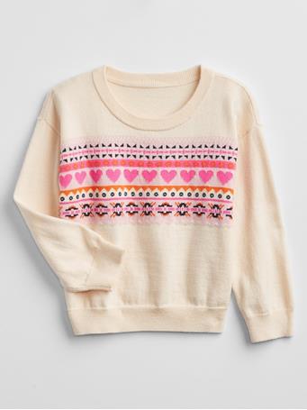 GAP - Toddler Intarsia Sweater HEART FAIRISLE