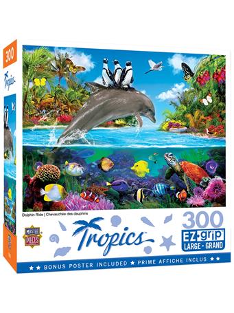 MASTERPIECES - Dolphin Ride 300 Piece Ezgrip Puzzle NO COLOR