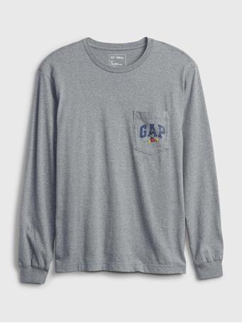 GAP - 100% Organic Cotton Graphic T-Shirt B30 GREY HEATHER