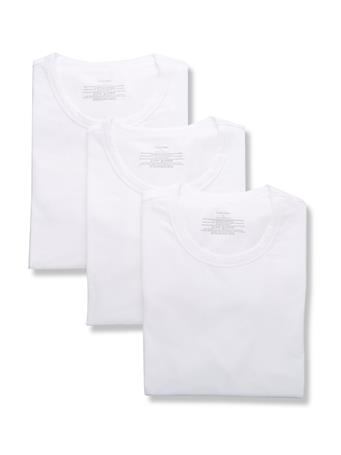 CALVIN KLEIN - Cotton Stretch 3-Pack Crewneck T-Shirt 100 WHITE