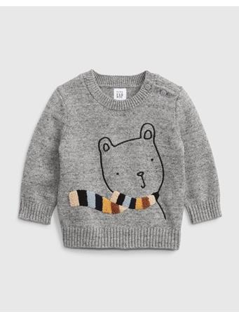GAP - Baby Teddy Bear Sweater HEATHER GREY