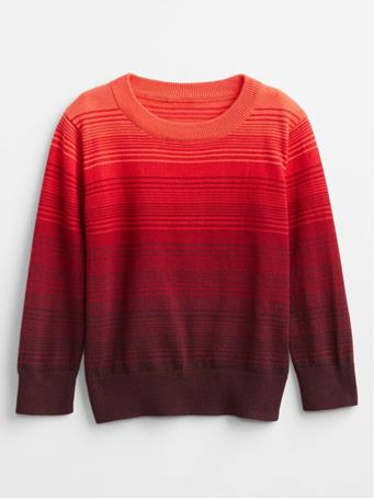 GAP - Toddler Ombre Stripe Crewneck Sweater OMBRE STRIPE RED