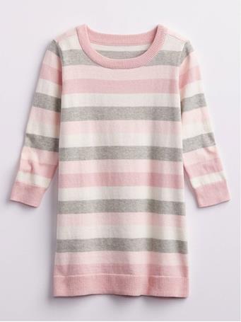 GAP - Toddler Stripes Sweater Dress PINK TONAL STRIPE