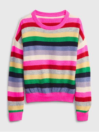GAP - Kids Print Crewneck Sweater MULTI STRIPE