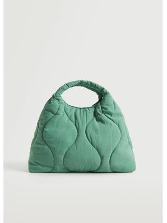MANGO - Quilted Handbag MEDIUM GREEN