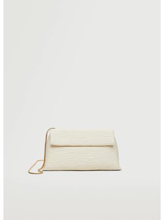 MANGO - Texture Cross-body Bag WHITE
