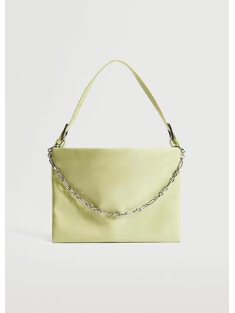 MANGO - Short Chain Handle Bag BRIGHT YELLOW