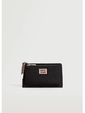 MANGO - Quilted Coin Purse BLACK