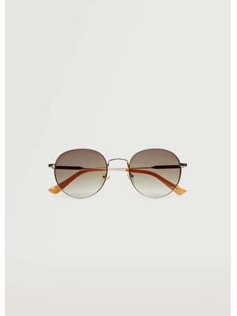 MANGO - Metallic Frame Sunglasses GOLD