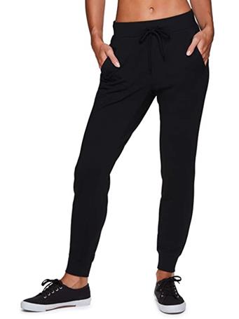 RBX - Active Women's Super Soft Lightweight Sweatpants with Cuffs and Pockets BLACK