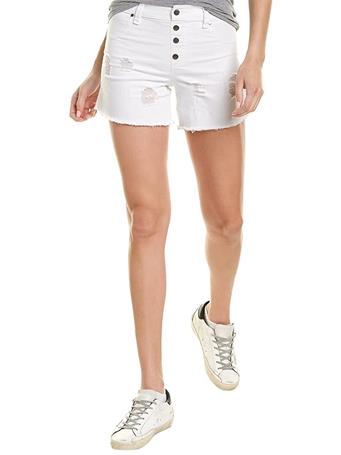 HUE - Ultra Soft High Waist Denim Shorts WHITE