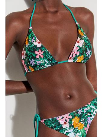 DESIGUAL - Floral Bikini Top JUNGLE GREEN