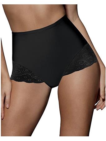BALI - Brief with Lace Firm Control 2-Pack BLACK/BLACK