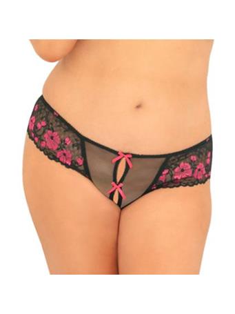 RENE ROFE - XX Lace Thong with Bows BLK