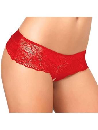 RENE ROFE - Crotch less Back Bow Panty RED