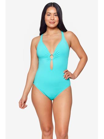 BLEU ROD BEATTIE - Ring Me Up Collection, 1 Piece Cross Back Swimsuit WAVE