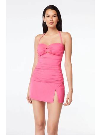 BLEU ROD BEATTIE - Ring Me Up Collection, Bandeau Tankini Draped Ring Front ROSE