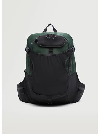 MANGO - Multifunctional Contrasting Backpack GREEN
