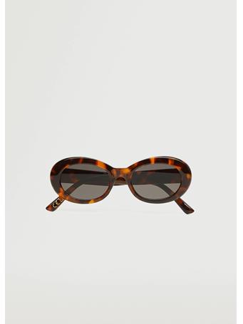 MANGO - Clear Frame Sunglasses DARK BROWN