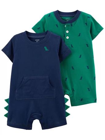 CARTER'S - 2-Pack Cotton Rompers NAVY