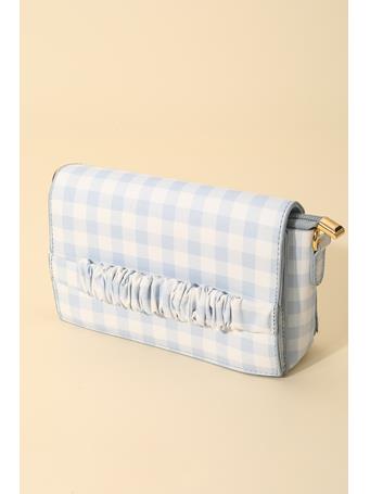 ANARCHY STREET - Checkered Pattern Rectangle Fashion Bag BLUE