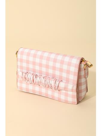 ANARCHY STREET - Checkered Pattern Rectangle Fashion Bag PINK