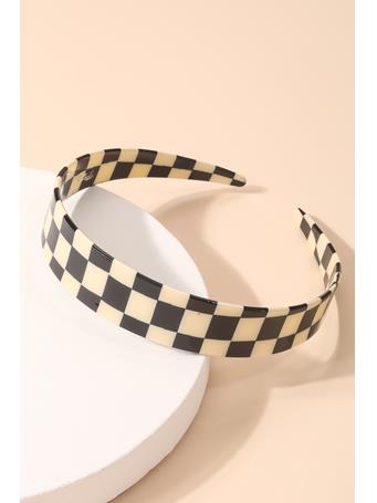 ANARCHY STREET - Simple Checkered Headband BLACK