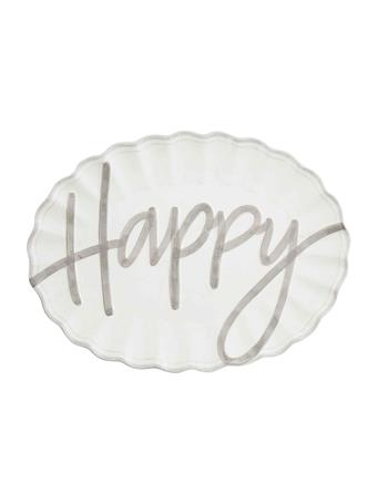 MUDPIE - Happy Serving Platter WHITE
