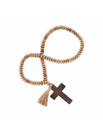 MUDPIE - Cross Beaded Decor Beads 29 NATURAL
