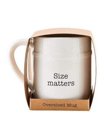 MUDPIE - Size Matters Oversized Mug WHITE