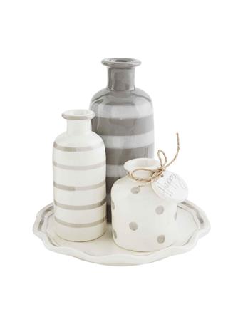 MUDPIE - Happy Multi Bud Vase GREY