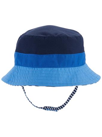 CARTER'S - Striped Reversible Bucket Hat NAVY