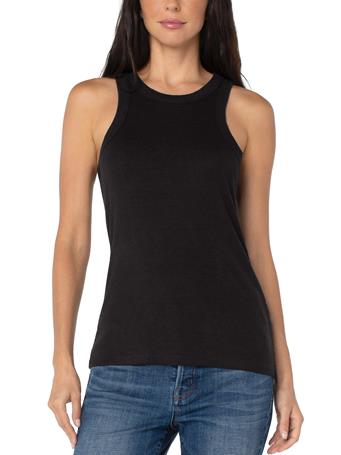 LIVERPOOL JEANS - Racerback Tank Top BLACK