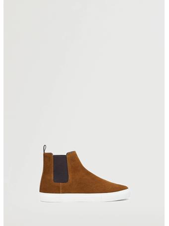 MANGO - Ankle Boot Leather Sneakers LGH BROWN