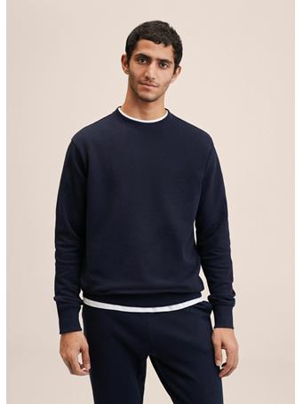 MANGO - Basic Cotton Sweater BLUE
